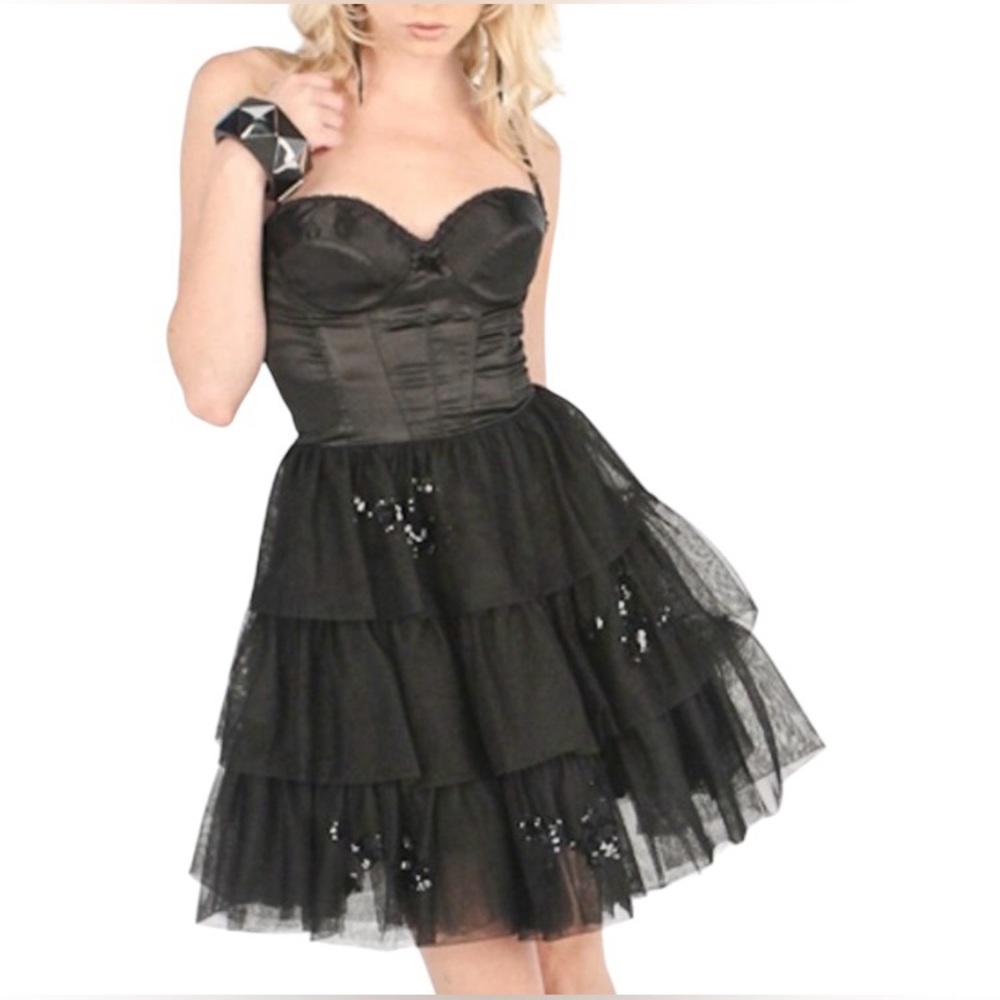 NWT BETSEY JOHNSON VINTAGE HOLLYWOOD HILLS CORSET BUSTIER DRESS SIZE 6
